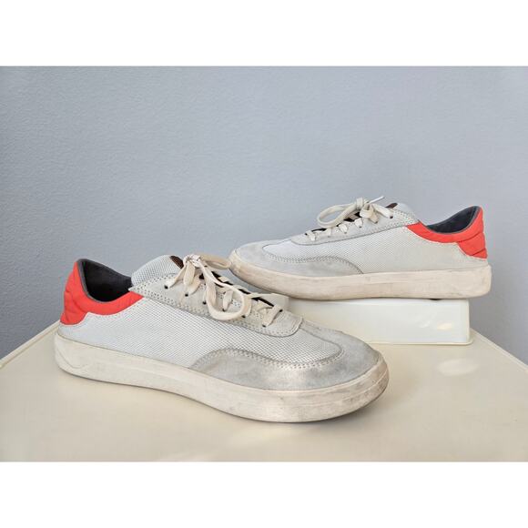 Olukai Mio Li Men’s Size 9.5 Neutral & Coral Sneakers Sude Mesh Comfort Travel - Picture 2 of 8